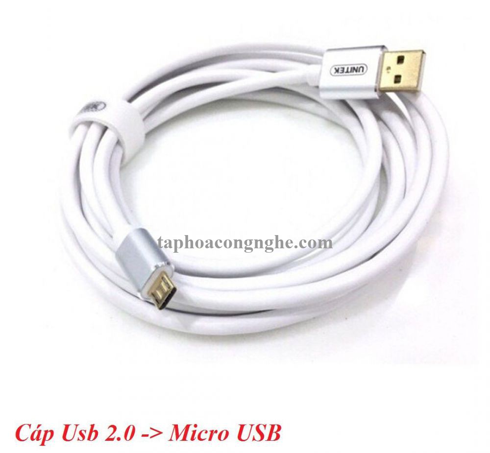 Unitek 29409 Y-C435FSL 2.0 3M Cáp Usb sang Micro USB 30029409